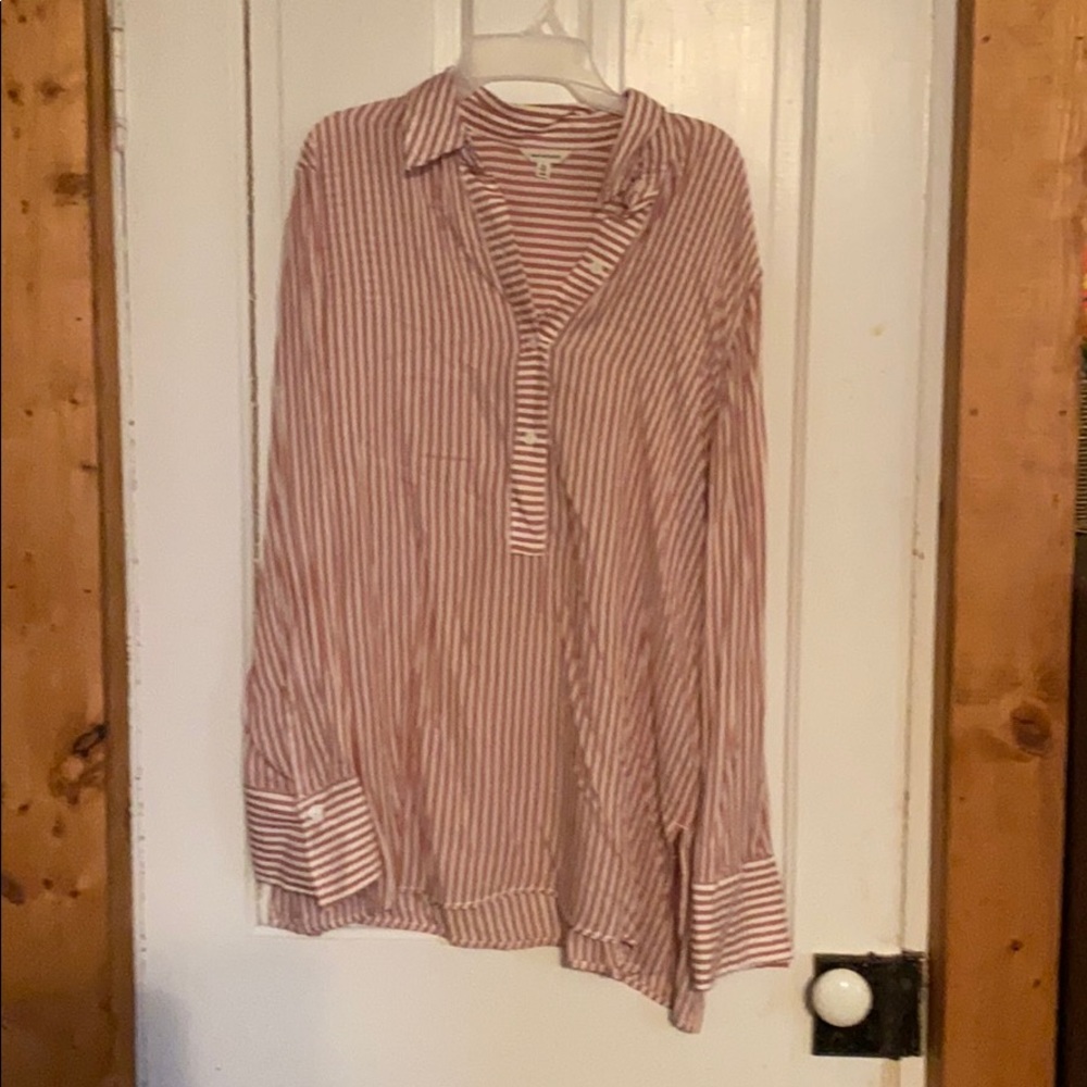Max studio striped longsleeve shirt